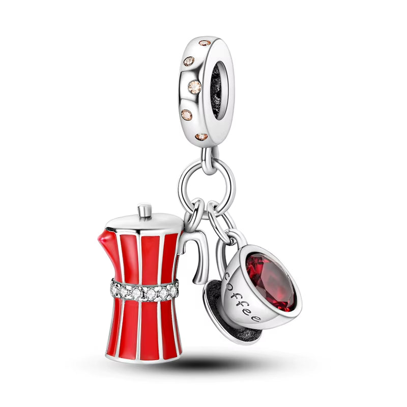 Hot Sale 925 Silver Charms Beads Fit Original Pan Bracelet Making for Woman Jewelry Fashion Pendant