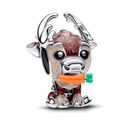 Sparkling Christmas Charms Butterfly Bell Moon Beads Pendants Fit Original Pan Bracelet Necklace DIY Women Jewelry New Year Gift