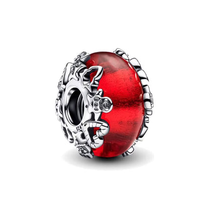 Sparkling Christmas Charms Butterfly Bell Moon Beads Pendants Fit Original Pan Bracelet Necklace DIY Women Jewelry New Year Gift